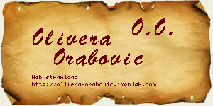 Olivera Orabović vizit kartica